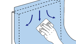 平面部の貼り付け