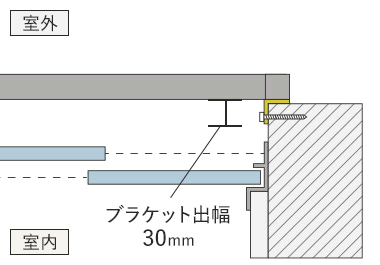 ブラケット出幅