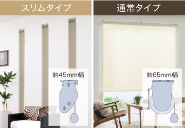 日本製ロールスクリーンはサイズに適した機構部に