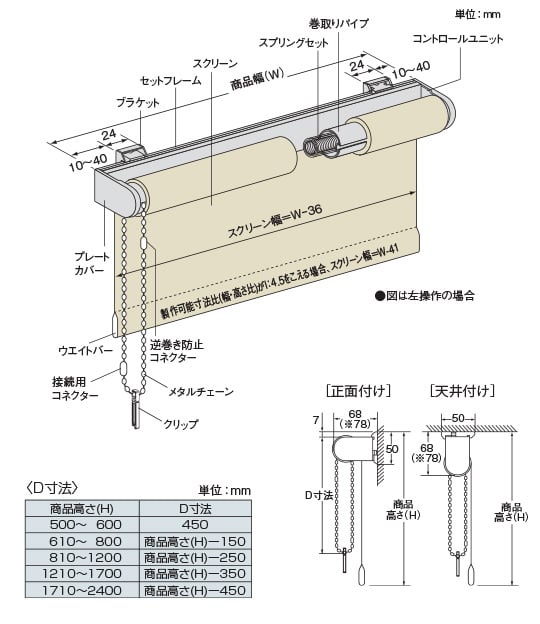 ウエイトバーミニマル仕様のチェーン式