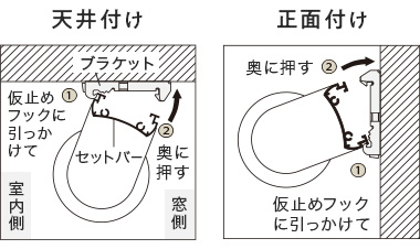 標準・小窓・浴室タイプの本体の取り付け