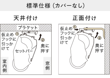 ダブルタイプ(標準仕様)の本体の取り付け