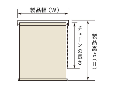 チェーンタイプの操作部の長さ