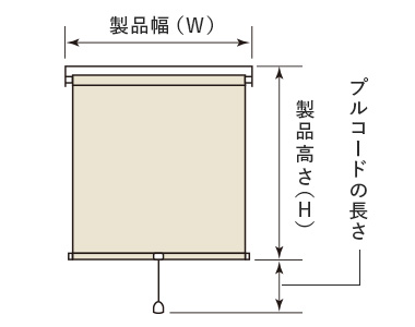 プルコードタイプの操作部の長さ