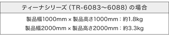 浴室タイプの製品重量の目安