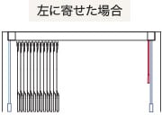 左に寄せた場合