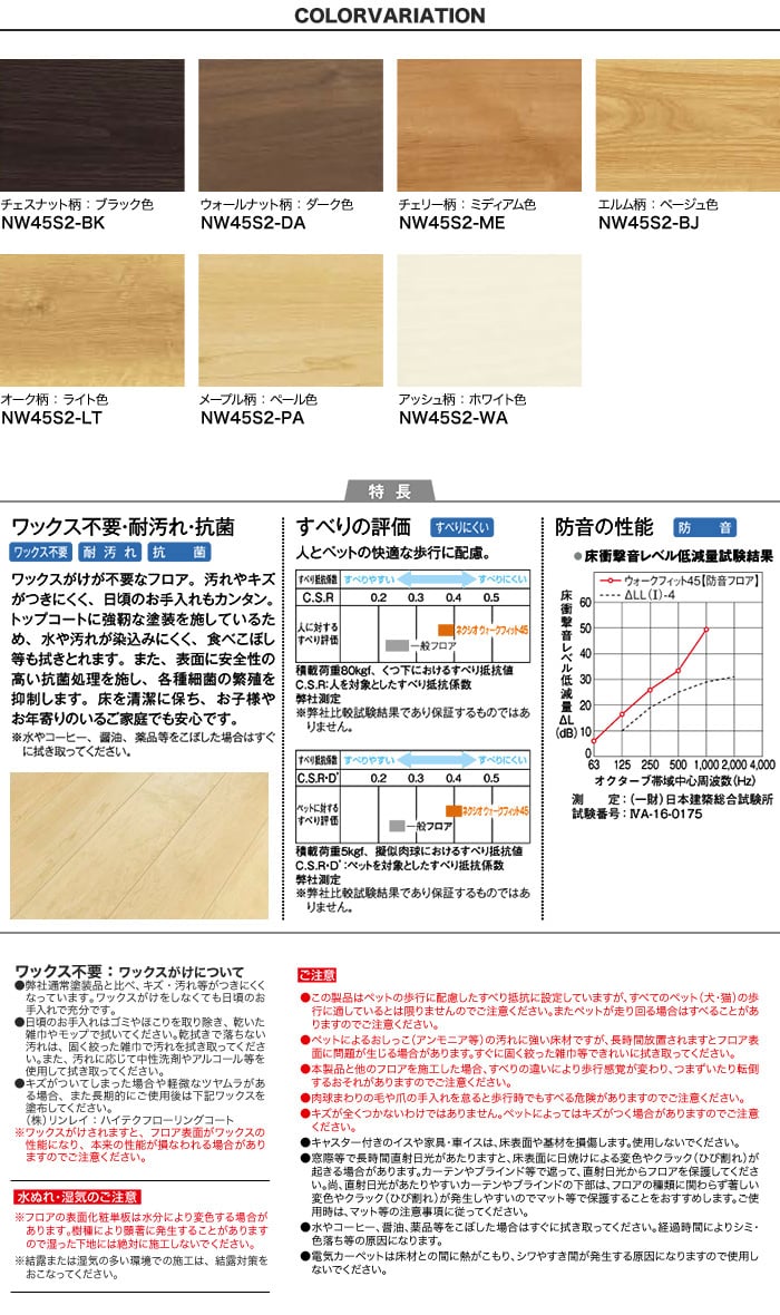 Noda ノダ ネクシオ ウォークフィット45 防音フロア Nexシート貼り 防音フロア 1坪 Resta